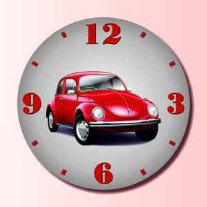 VW bogár autós óra - otthon & lakás - dekoráció - fali és függő dekoráció - falióra & óra - Meska.hu