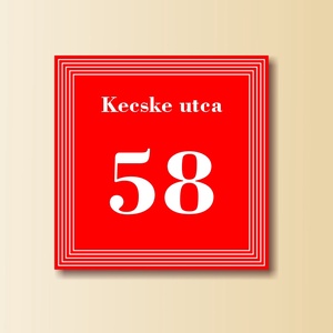 Házszámtábla - négyzet alakú - otthon & életmód - ház & kert - házszám - Meska.hu