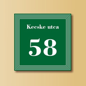 Házszámtábla - négyzet alakú - otthon & életmód - ház & kert - házszám - Meska.hu