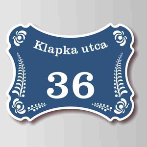 Házszámtábla - díszes, körbeíves - otthon & életmód - ház & kert - házszám - Meska.hu