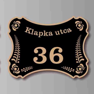 Házszámtábla - díszes, körbeíves - otthon & életmód - ház & kert - házszám - Meska.hu