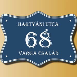 Házszámtábla - díszes, körbeíves - otthon & életmód - ház & kert - házszám - Meska.hu