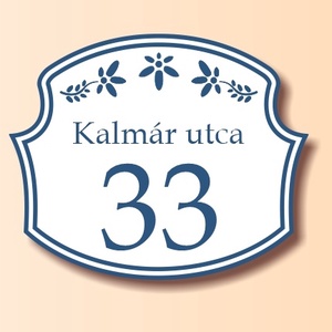 Házszámtábla, Otthon & Életmód, Ház & Kert, Házszám, Festett tárgyak, Fotó, grafika, rajz, illusztráció, MESKA
