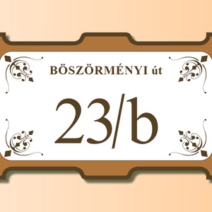 Házszámtábla - díszes, téglalap - otthon & életmód - ház & kert - házszám - Meska.hu