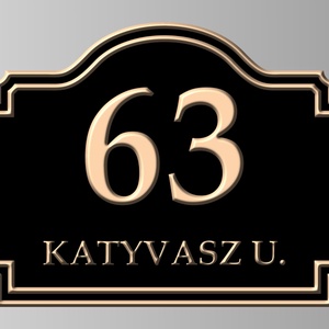 Házszámtábla - díszes - felsőíves - otthon & életmód - ház & kert - házszám - Meska.hu