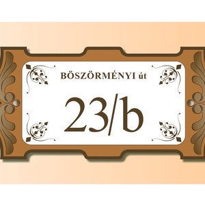 Házszámtábla - díszes, téglalap, Otthon & Életmód, Ház & Kert, Házszám, Fotó, grafika, rajz, illusztráció, MESKA