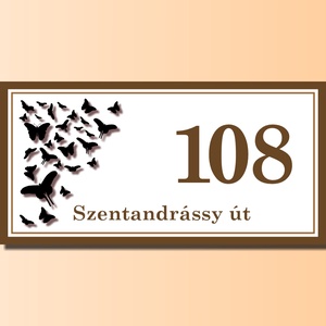 Házszámtábla - téglalap alakú, Otthon & Életmód, Ház & Kert, Házszám, Fotó, grafika, rajz, illusztráció, MESKA