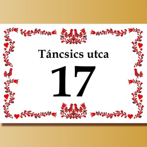 Házszámtábla - téglalap alakú, Otthon & Életmód, Ház & Kert, Házszám, Fotó, grafika, rajz, illusztráció, MESKA