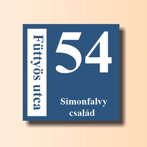 Házszámtábla - négyzet alakú, Otthon & Életmód, Ház & Kert, Házszám, Mindenmás, Fotó, grafika, rajz, illusztráció, MESKA