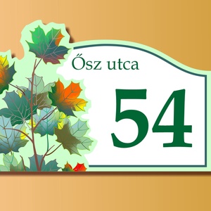Házszámtábla - felsőíves - Meska.hu