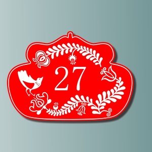 Házszámtábla - népies - otthon & életmód - ház & kert - házszám - Meska.hu