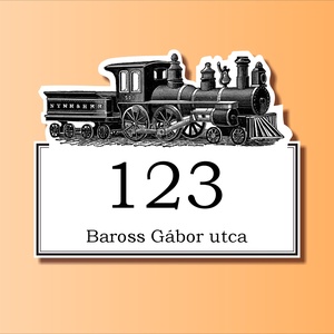Házszámtábla, Otthon & Életmód, Dekoráció, Fali és függő dekoráció, Falióra & óra, Fotó, grafika, rajz, illusztráció, MESKA