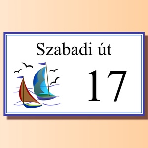 Házszámtábla- téglalap alakú, Otthon & Életmód, Ház & Kert, Házszám, Famegmunkálás, Fotó, grafika, rajz, illusztráció, MESKA