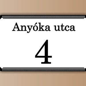 házszámtábla -téglalap alakú - otthon & életmód - ház & kert - házszám - Meska.hu