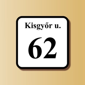 Házszámtábla - négyzet alakú, Otthon & Életmód, Ház & Kert, Házszám, Fotó, grafika, rajz, illusztráció, MESKA