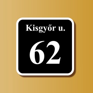 Házszámtábla - négyzet alakú - otthon & életmód - ház & kert - házszám - Meska.hu