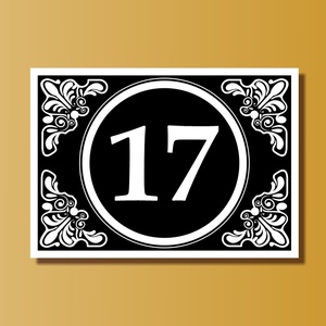 Házszámtábla - téglalap alakú - otthon & életmód - ház & kert - házszám - Meska.hu