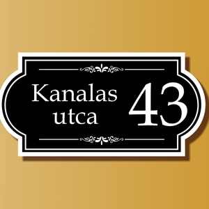 Díszes házszámtábla - téglalap - otthon & életmód - ház & kert - házszám - Meska.hu