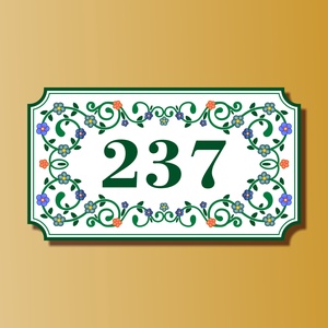 Házszámtábla - téglalap alakú - Meska.hu