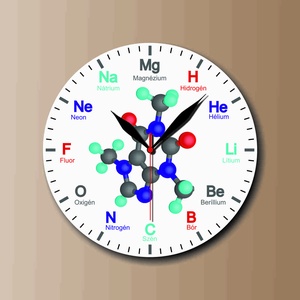 Falióra - kémia, Otthon & Lakás, Dekoráció, Fali és függő dekoráció, Falióra & óra, Festett tárgyak, Fotó, grafika, rajz, illusztráció, MESKA