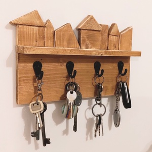 Kulcstartó fából, Otthon & Lakás, Dekoráció, Fali és függő dekoráció, Fali kulcstartó, , MESKA
