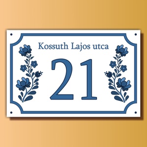 Házszámtábla - téglalap alakú - otthon & életmód - ház & kert - házszám - Meska.hu