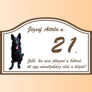 Kutyás tábla, Otthon & Életmód, Ház & Kert, Házszám, Fotó, grafika, rajz, illusztráció, Mindenmás, MESKA