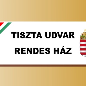 Tiszta udvar rendes ház tábla, Otthon & Életmód, Ház & Kert, Házszám, Famegmunkálás, MESKA