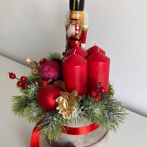 Adventi doboz Diótörővel  - karácsony - adventi díszek - adventi asztaldísz - Meska.hu