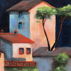 Tuscan night - akrilfestmény - művészet - festmény - akril - Meska.hu