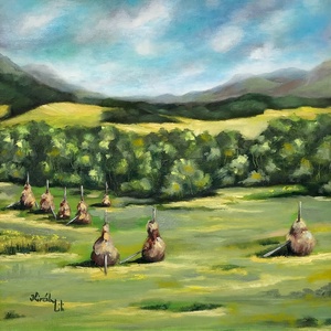Kárpátalja - Volóc - olajfestmény, Művészet, Festmény, Olajfestmény, Festészet, MESKA