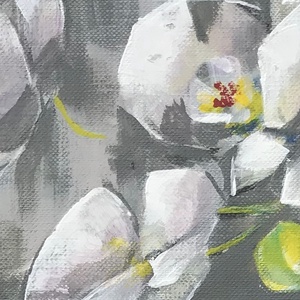 Fehér orchidea - akrilfestmény - művészet - festmény - akril - Meska.hu