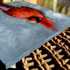 Cardinal - akrilfestmény - 24 x 20 cm - művészet - festmény - akril - Meska.hu