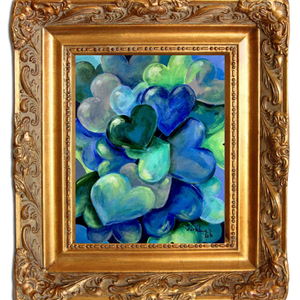 Hazug szívek szemétdombja - akrilfestmény - 30 x 24 cm - művészet - festmény - akril - Meska.hu