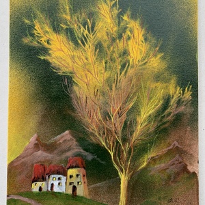 Éjszakai nyugalom - 30 x 24 cm - akrilfestmény/vegyes technika - művészet - festmény - akril - Meska.hu