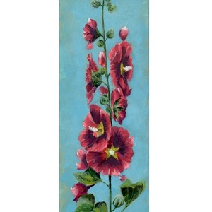 Mályvarózsaszál - akrilfestmény - 60 x 20 cm - Meska.hu