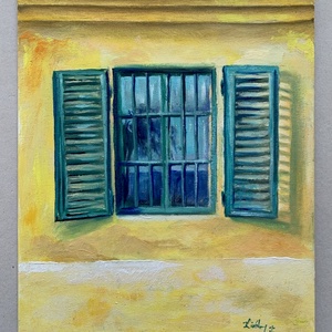 Mediterrán régi ház - 30 x 24 cm - olajfestmény - művészet - festmény - olajfestmény - Meska.hu