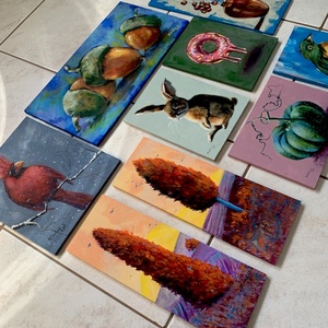 Édes kísértés - deszkakép - akrilfestmény - 20 x 15 cm - művészet - festmény - akril - Meska.hu