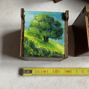 Ajándékátadó dobozka - a teteje kézzel festett. - művészet - festmény - akril - Meska.hu