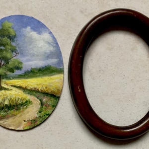 Séta a mezőn - keretezett akril - művészet - festmény - akril - Meska.hu