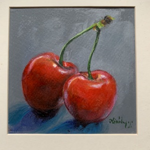 Cseresznyeimádóknak - keretezett akrilfestmény - művészet - festmény - akril - Meska.hu