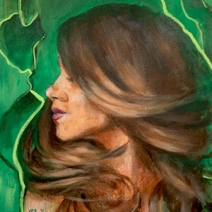 Szembeszélben - akrilfestmény- 30 x 24 cm - Meska.hu