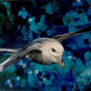 Északi sirály - Akrilfestmény - 18 x 24 cm - művészet - festmény - akril - Meska.hu