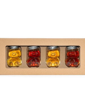 Termelői méz díszdobozban 4x50gr - élelmiszer - gourmet ajándékcsomag - Meska.hu