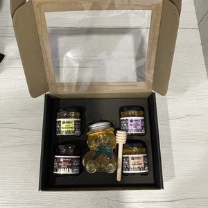 Mézes ajándékcsomag 4x50gr és 1x100gr maci - élelmiszer - gourmet ajándékcsomag - Meska.hu