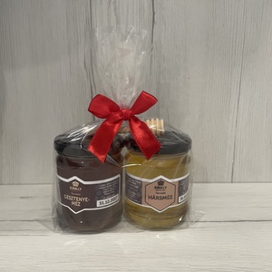 Termelői méz 2x250gr díszcsomagolásban mézcsurgatóval - Meska.hu