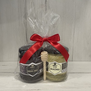 Termelői méz 2x250gr díszcsomagolásban mézcsurgatóval - élelmiszer - gourmet ajándékcsomag - Meska.hu