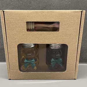 Mézes macis díszdoboz fa csurgatóval 2x100gr - élelmiszer - gourmet ajándékcsomag - Meska.hu