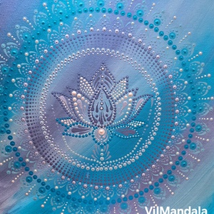 Lótusz virág, Otthon & Életmód, Dekoráció, Spiritualitás, Mandala, Festett tárgyak, MESKA