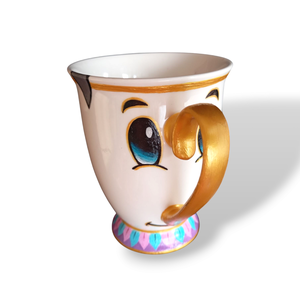 Kézzel festett Csészi porcelán bögre  Szépség és a Szörnyeteg ihlette, egyedi Disney ajándék - otthon & életmód - konyhafelszerelés, tálalás - tálalás - bögre & csésze - Meska.hu